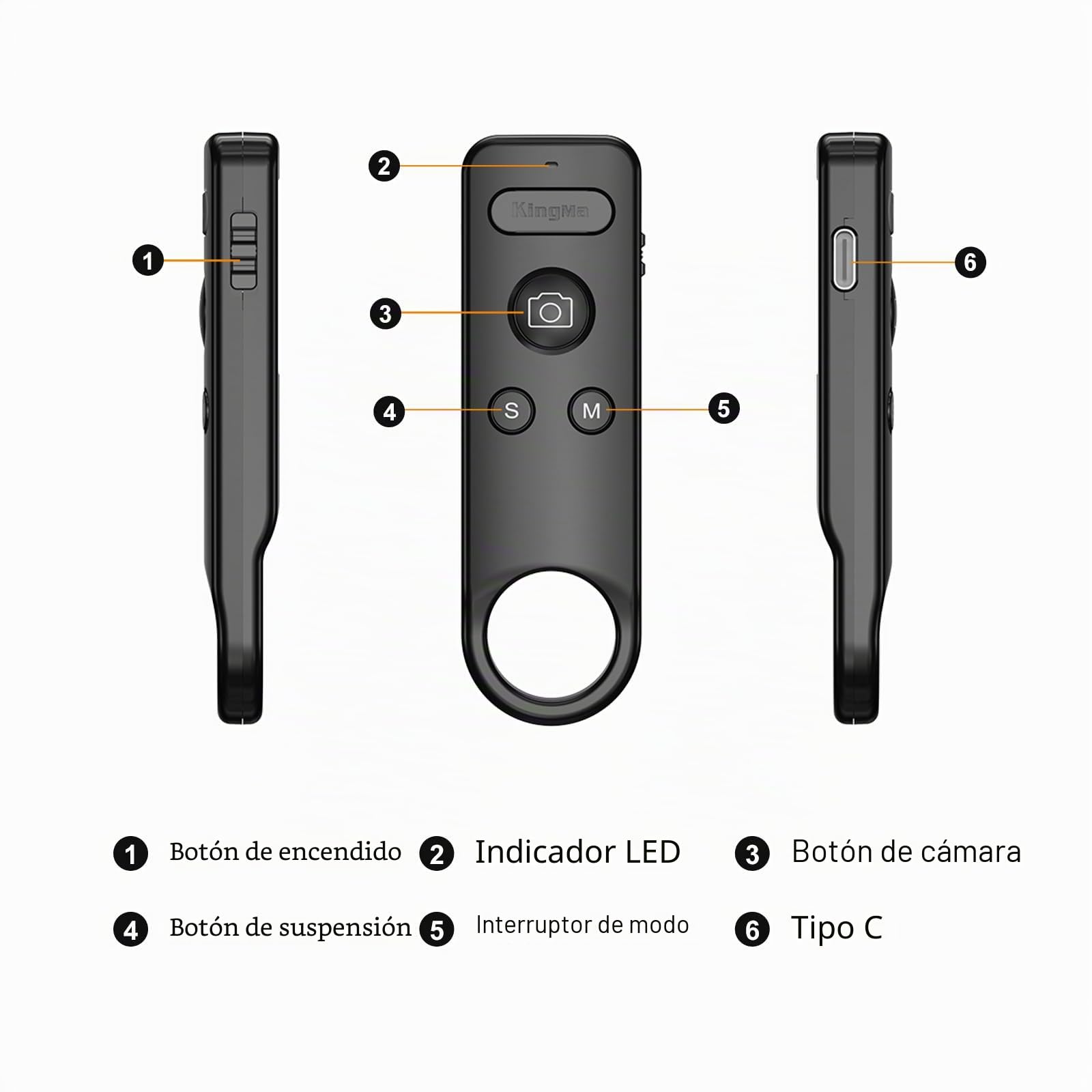 Wireless Insta 360 ACE Remote Pro 13 Bluetooth Control para GoPro 8/9/10/11/12/13 & Insta360 X2/X3/X4/X5, GO 3/3S, PRO1/2 | Control inalámbrico Bluetooth, compacto y ligero, emparejamiento rápido con conexión estable, con GoPro 8-13/Insta360 X2-X5