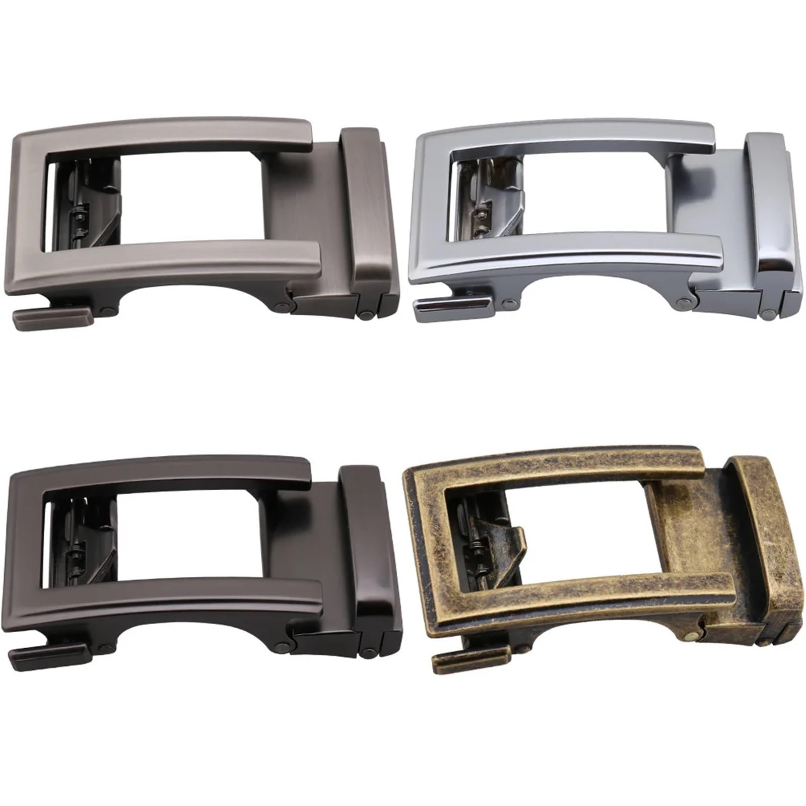 4 Uds. Hebilla de cinturón automática 3,5 cm ancho hebilla aleación Zinc pantalones informales negocios bronce para Cinturón