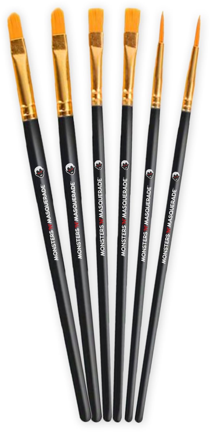 6-teiliges Gesichtsmalerei Pinsel Set – Aus Nylon, Weich, Für Make-up, Aquarell & Kunst