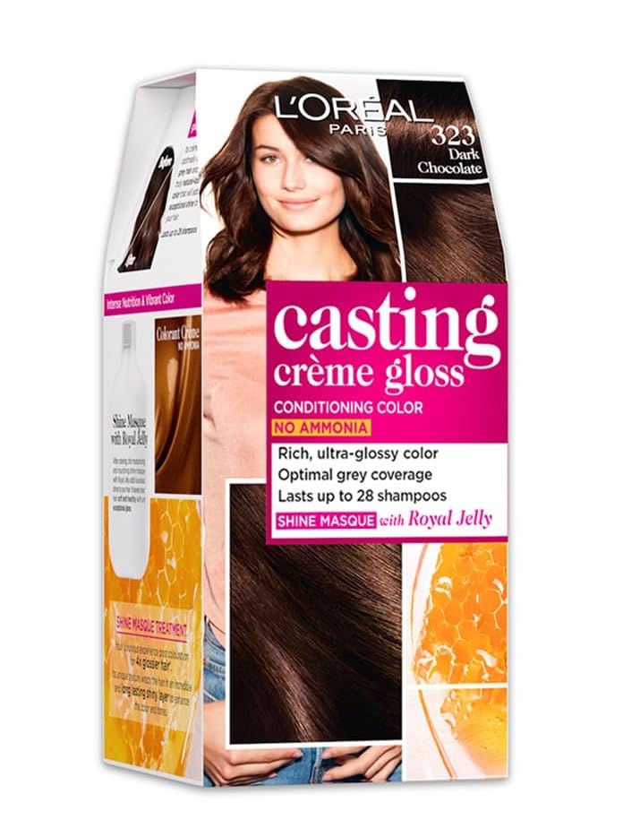 L'ORÉAL Paris Casting Creme Gloss Hair Color - 323 Dark Chocolate (87.5g+72ml)