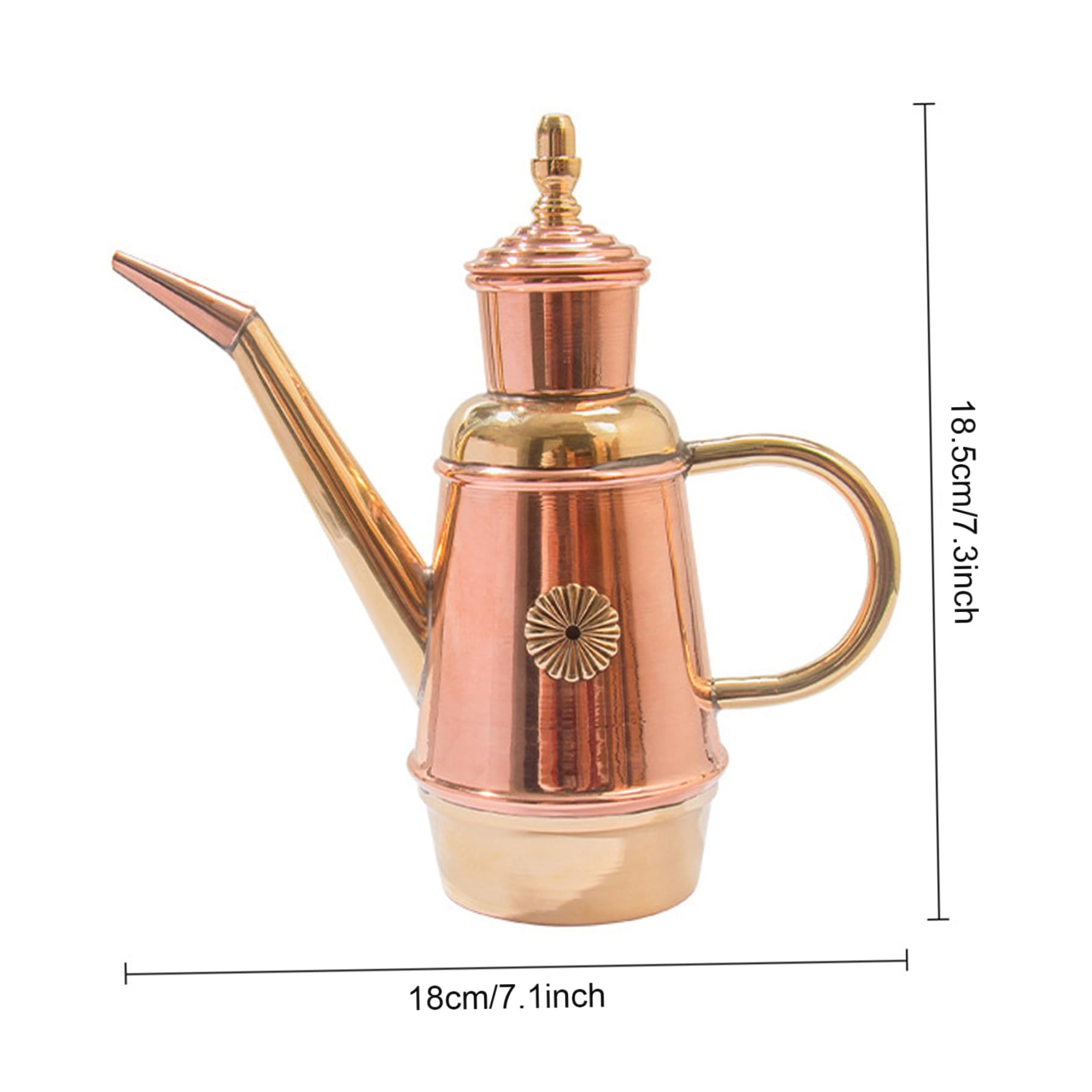 Dispensador De Aceite Cobre 450ML Revestimiento De Lata Cocina