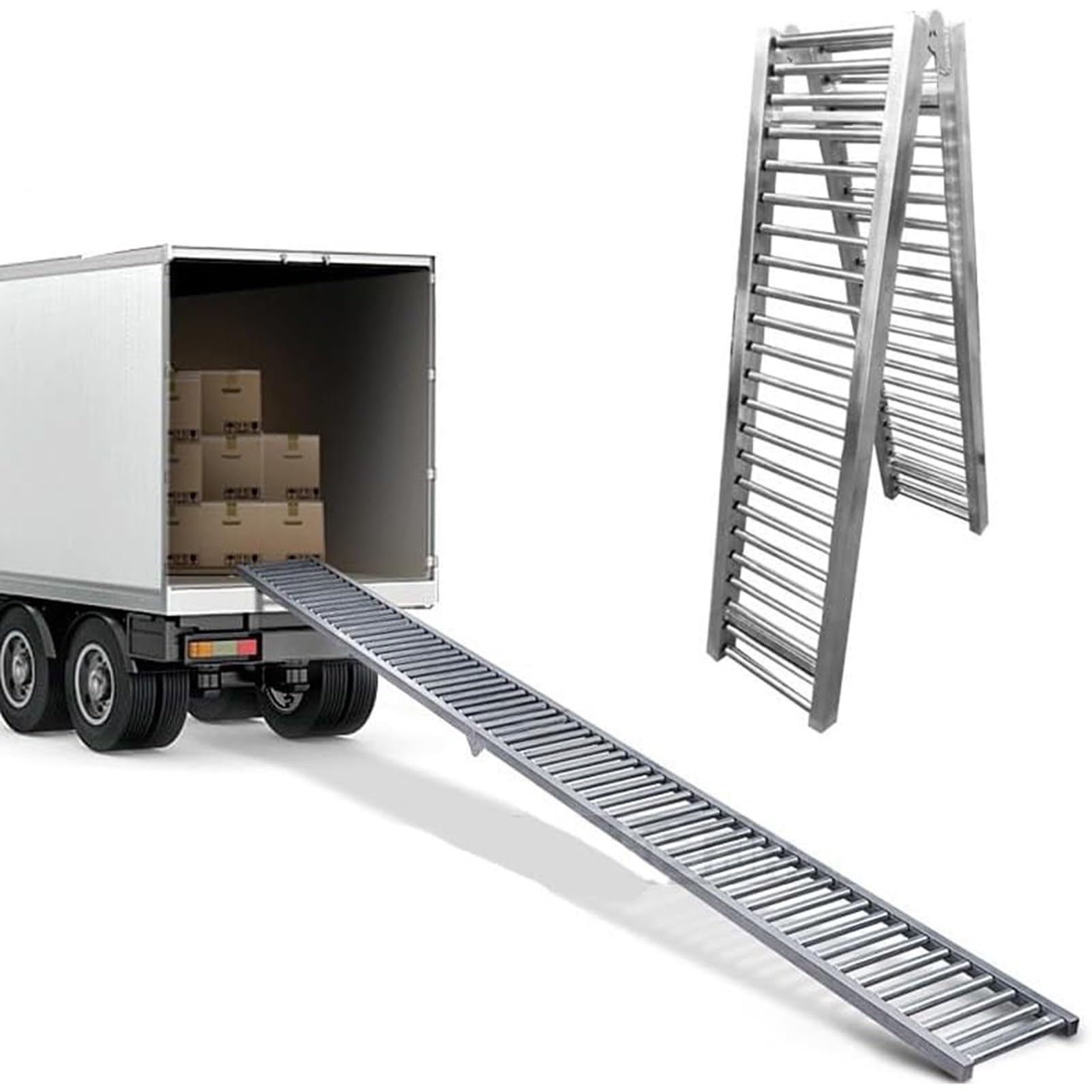 Generisch Składany wózek transportowy grawitacyjny – 1 calowa stal ocynkowana, lekka, trwała i wszechstronna, do rozładunku magazynów, fabryk, projektów dla majsterkowiczów, zajmuje mało miejsca