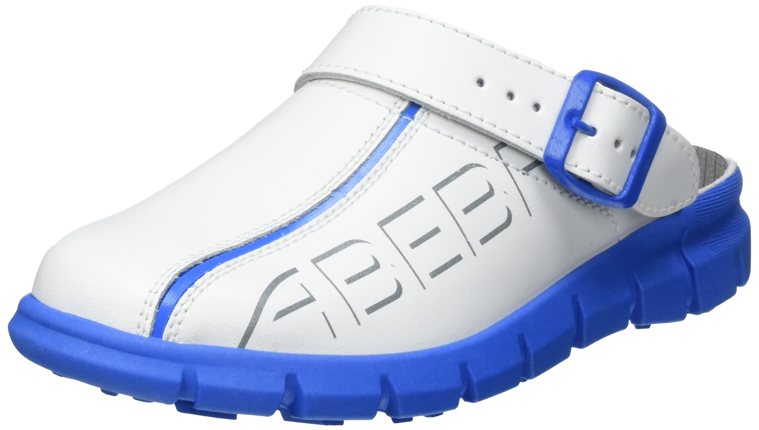 Abeba 7312-36 "Dynamic" Occupational-Clog Shoe, Size 3.5, White/Blue