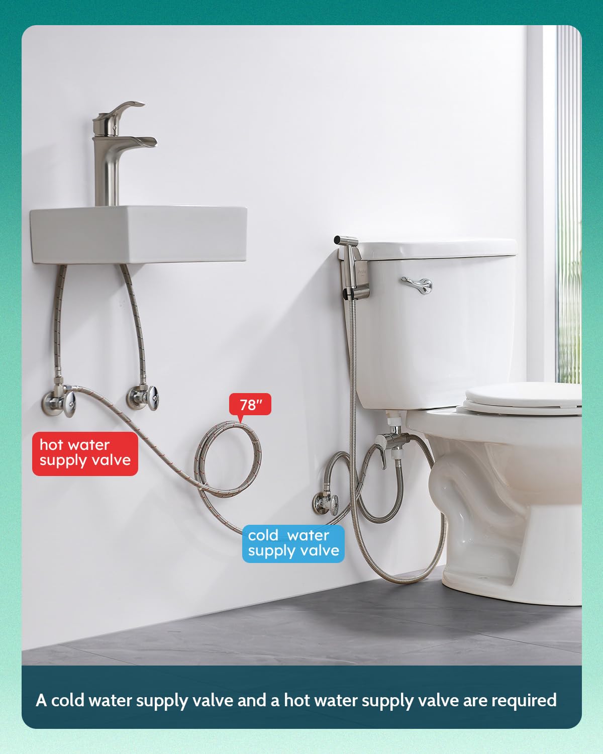 LUFEIDRA Spruzzatore tenuto in mano caldo e freddo del bidet, temperatura