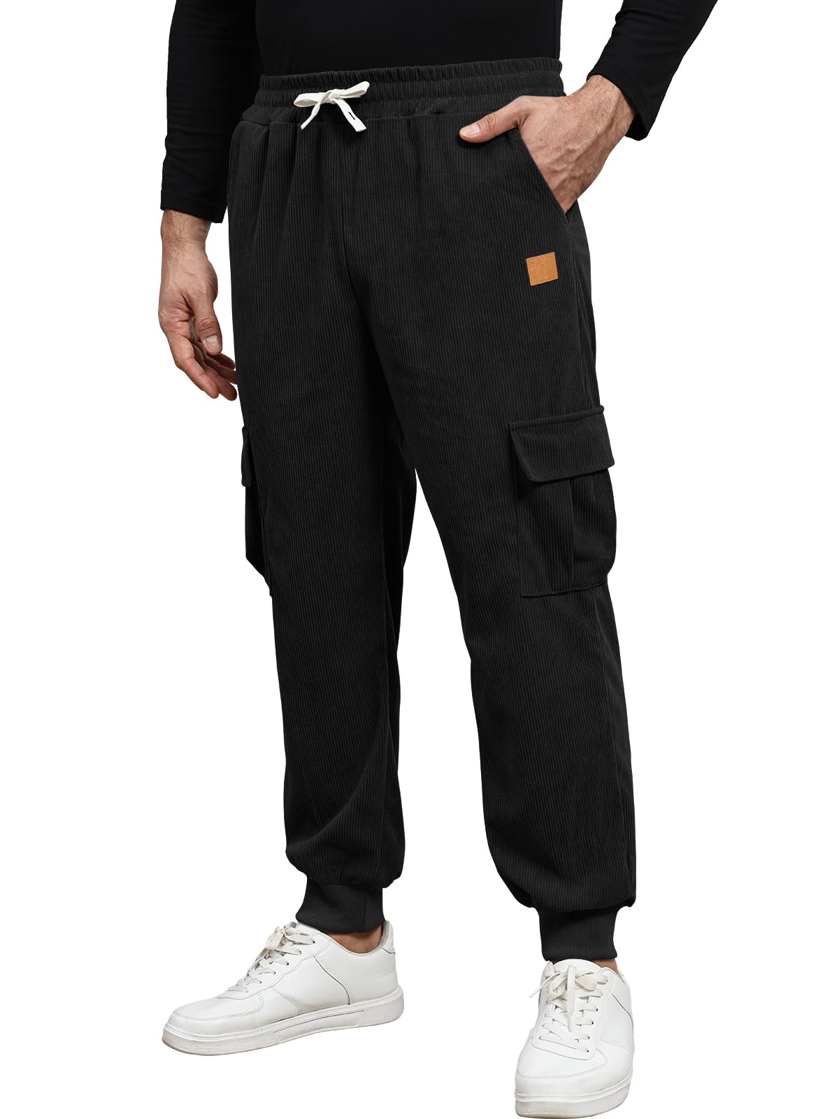 Suwangi Herren Chinohose Cargo Chino Hose Leichte Cargohose