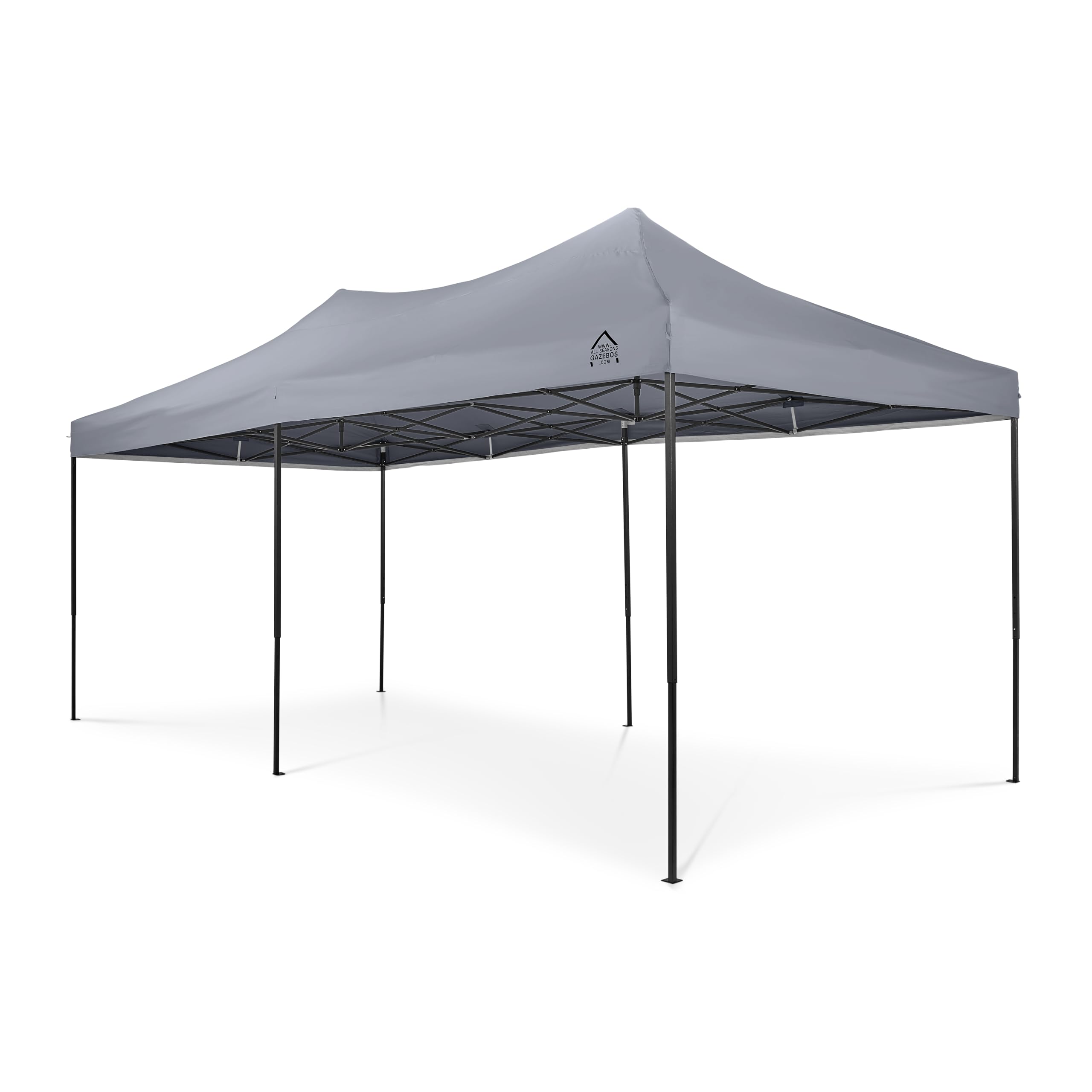 All Seasons Gazebos: Gazebo pop-up 3x6m completamente impermeabile con 4 pareti laterali Premium - Grigio metallizzato