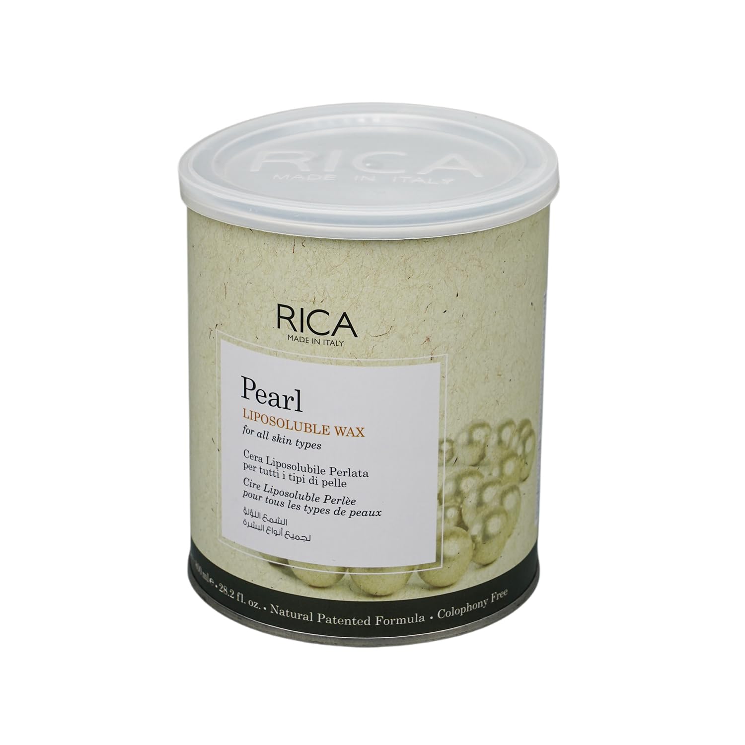 Rica Pearl Liposoluble Painless Hair Removal Wax For Men & Women| Quick & Easy Tan Removal Waxing for All Skin| 800 ml, Pack of 1
