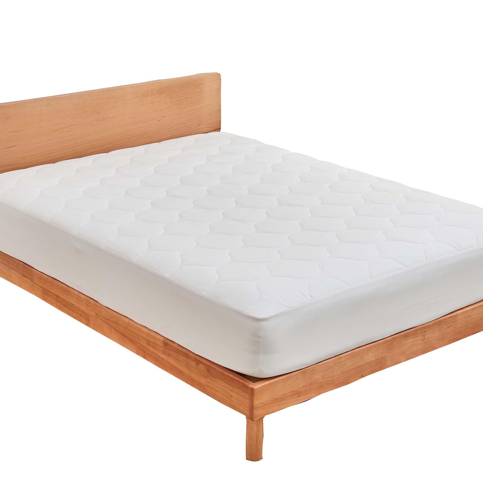 Kingnex 60x75 RV Short Queen Mattress Topper Breathable Quilted Fitted Fluffy Pillow Top Mattress Pad