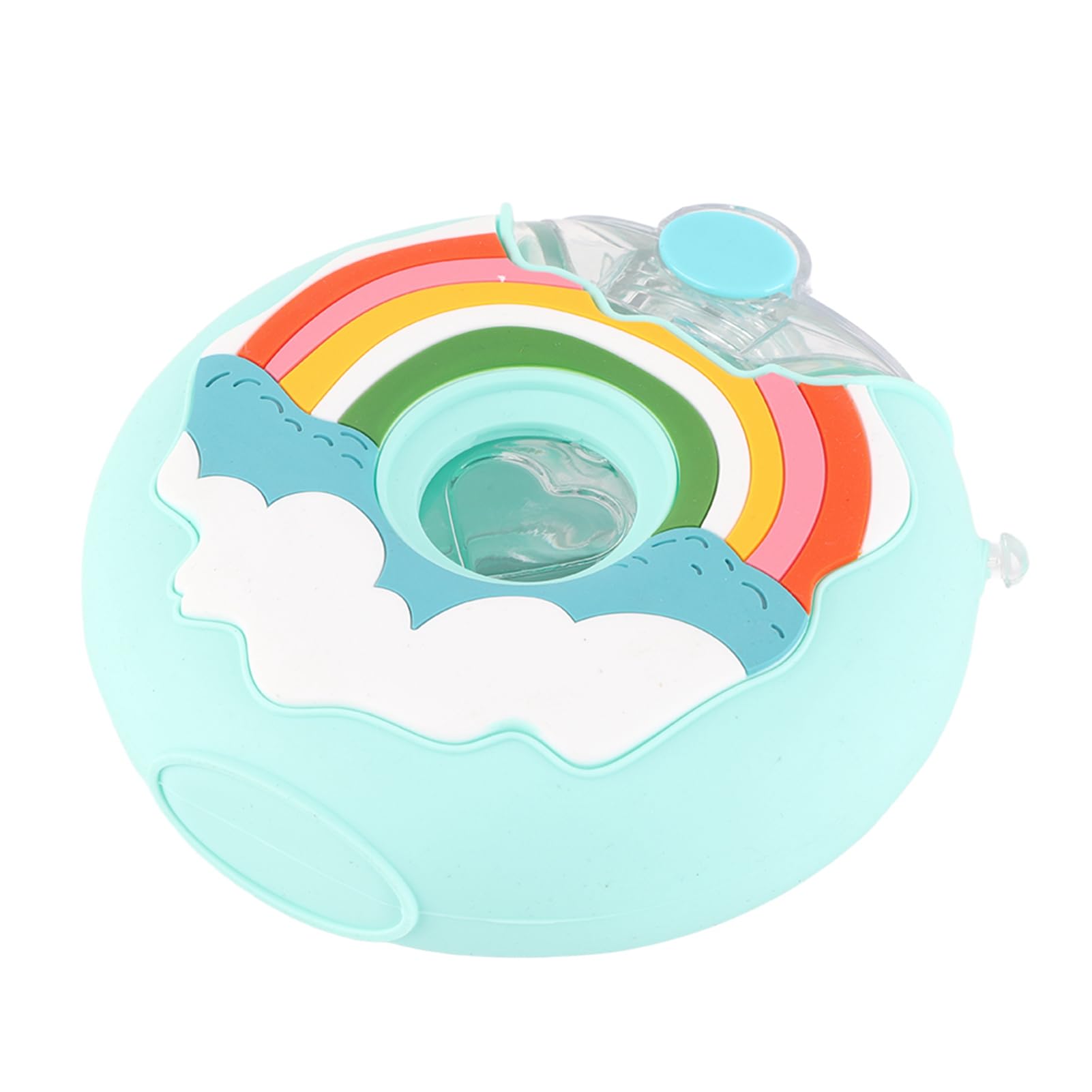 Cocoarm Bottiglia d'acqua a Ciambella, Bottiglia d'acqua per PC per Bambini con Beccuccio Portatile Resistente Al Calore con Cinturino Resistente Alle Perdite Design Colorato a Forma di Cartone