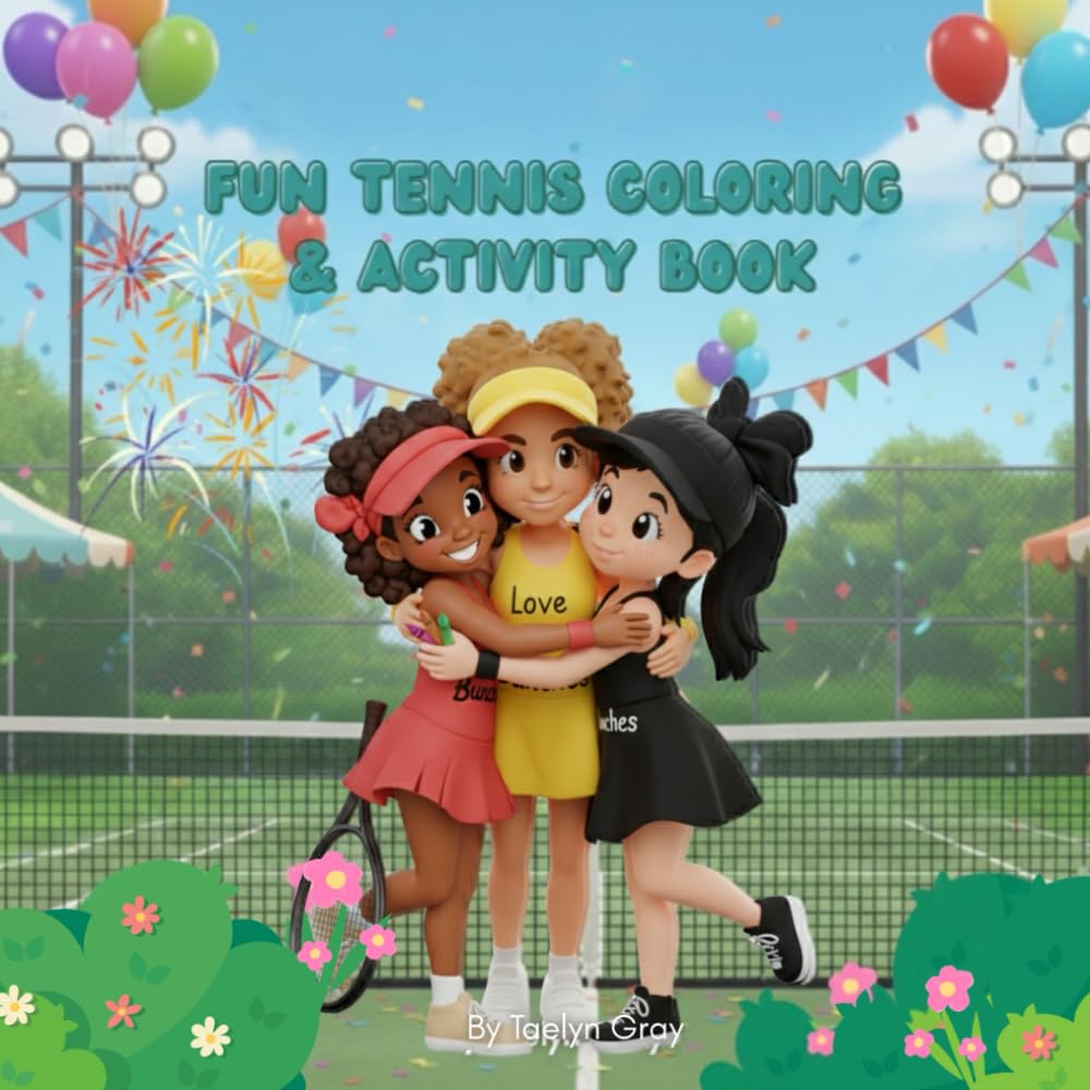 Fun Tennis Coloring & Activity Book