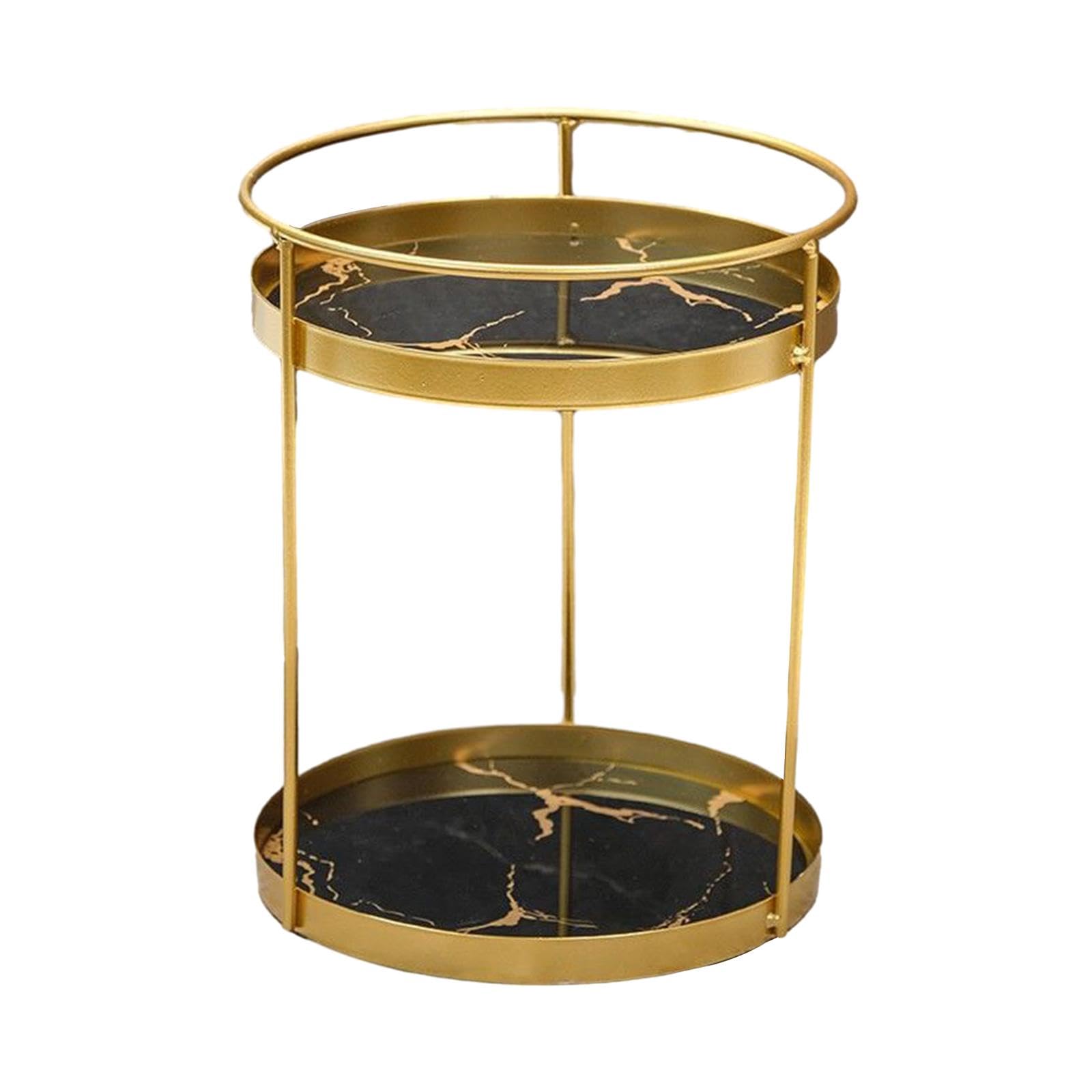 Enakshi (LABEL) Creations Bathroom Organizer Round Cosmetic Storage Rack for Household Farmhouse Hotel Black Double LayersHome & Garden|Household Supplies & Cleaning|Home Organization|Storage Boxes