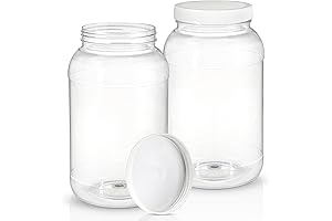 ZOOFOX 1-Gallon Storage Containers: Robust Wide-Mouth Jars for Convenient Pantry Organization