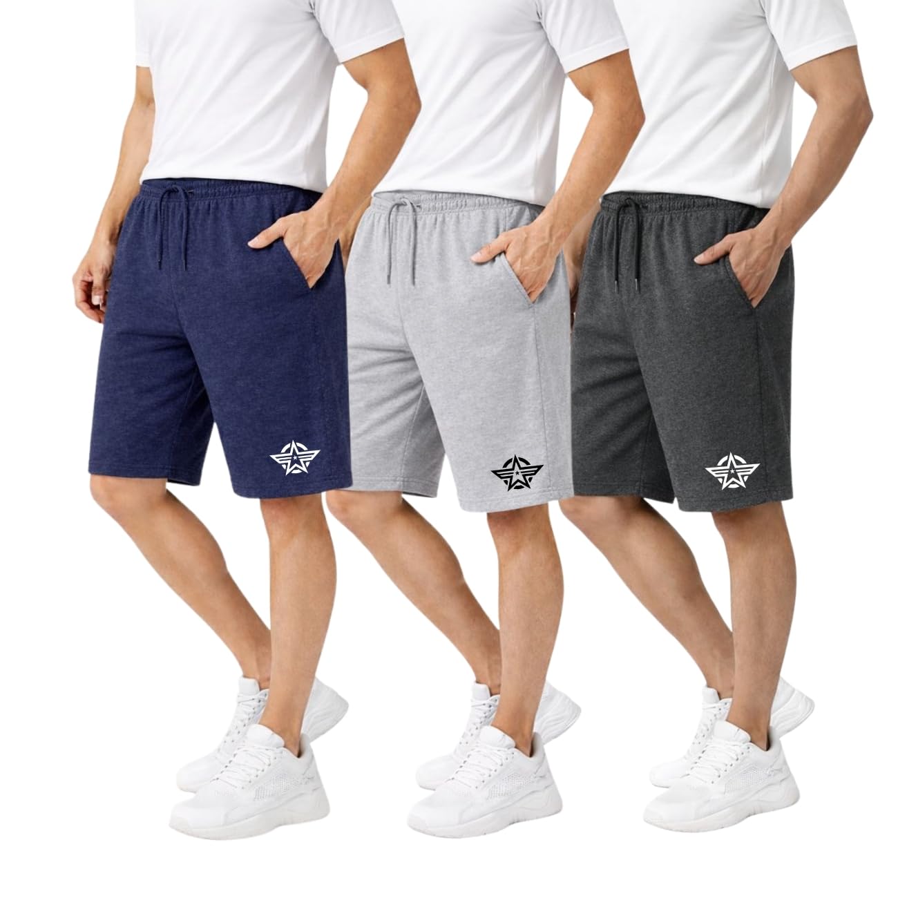 kart black Plus Sizes Men's Cotton Knee length Shorts(M,L,XL,XXL,XXXL,4XL,5XL shorts)| Casual and Night Wear Mens Shorts Pack of 3-picture-38