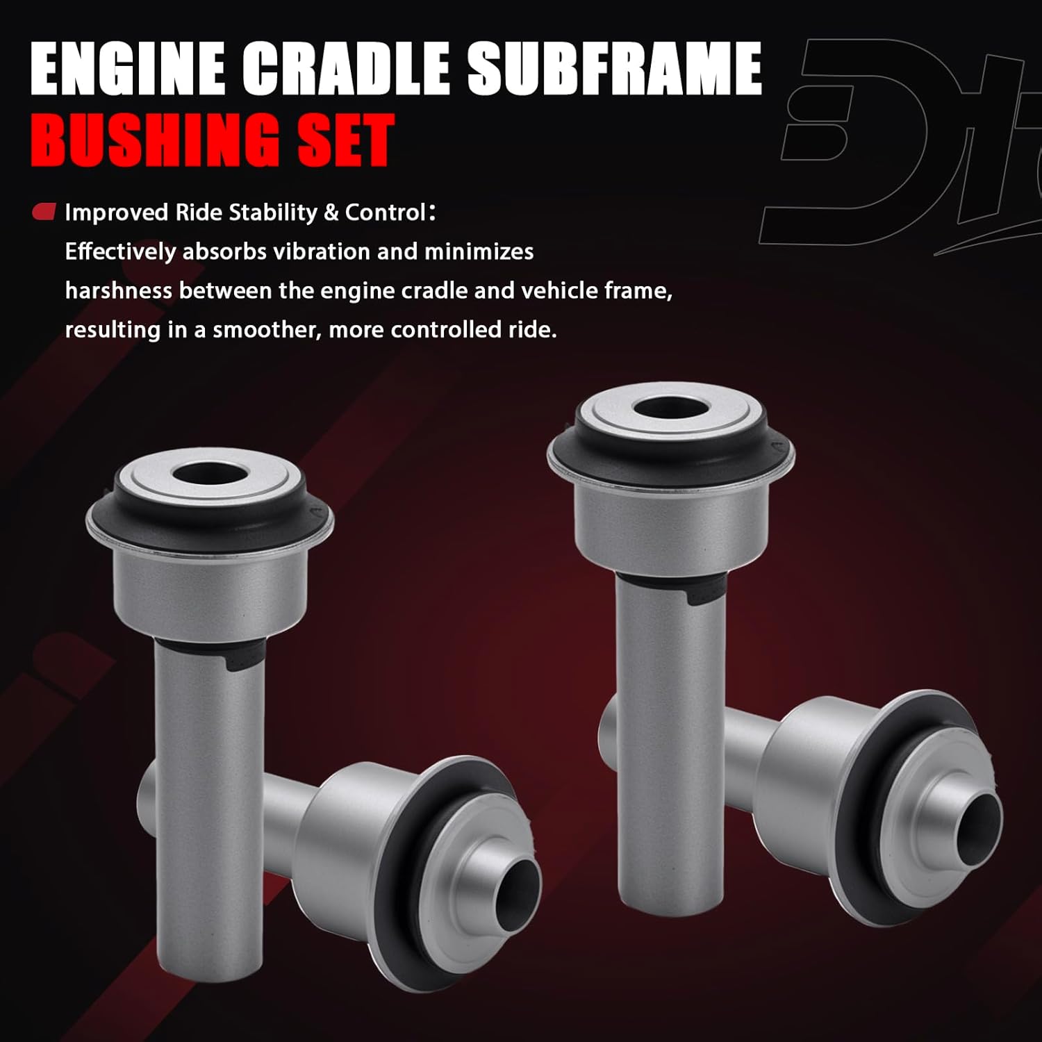 Engine Cradle Subframe Bushing Set Compatible with Nissan Vehicle Sentra 2007 2008 2009 2010 2011 2012 Replace# 523-227, 523-228, 544009AA0A, 54400ET000 (4PCS)