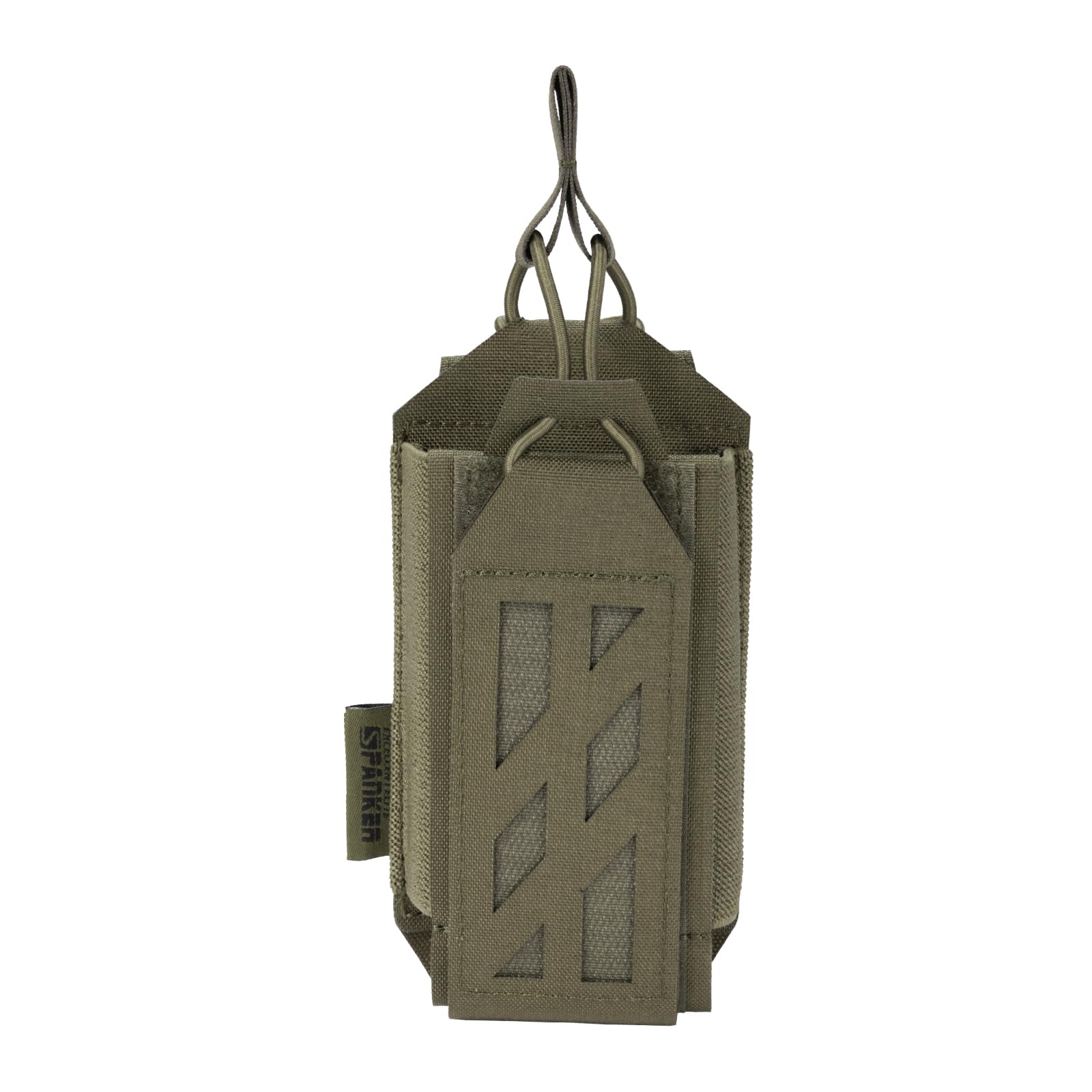 EXCELLENT ELITE SPANKER Tactical Molle Radio Pouch Nylon Adjustable Walkie Talkie with Elastic Cord Radio Holster for Police Security Rescue — view 8