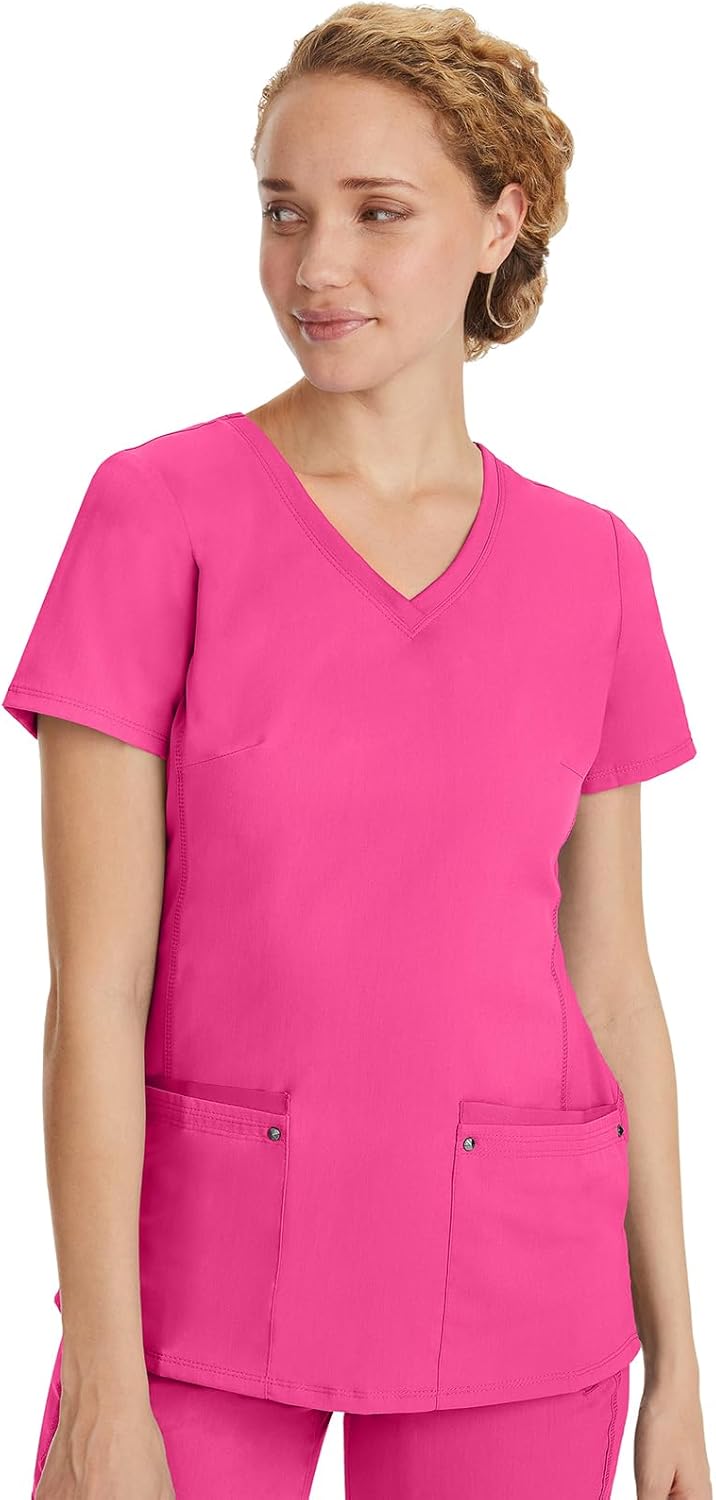 Healing Hands Scrub Set For Women with 7 Pockets, V-Neck Scrub Top 2245 and Knit Waistband Scrub Pant 9133