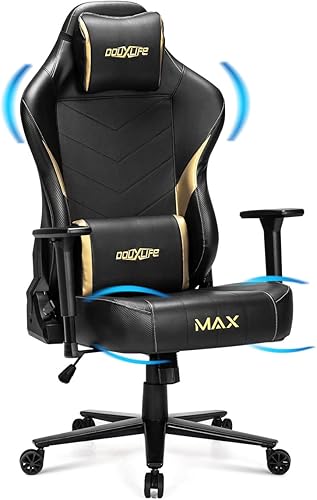 Douxlife Silla de juego grande y alta de 400 libras máxima silla de oficina ergonómica con respaldo alto para adultos silla de computadora con