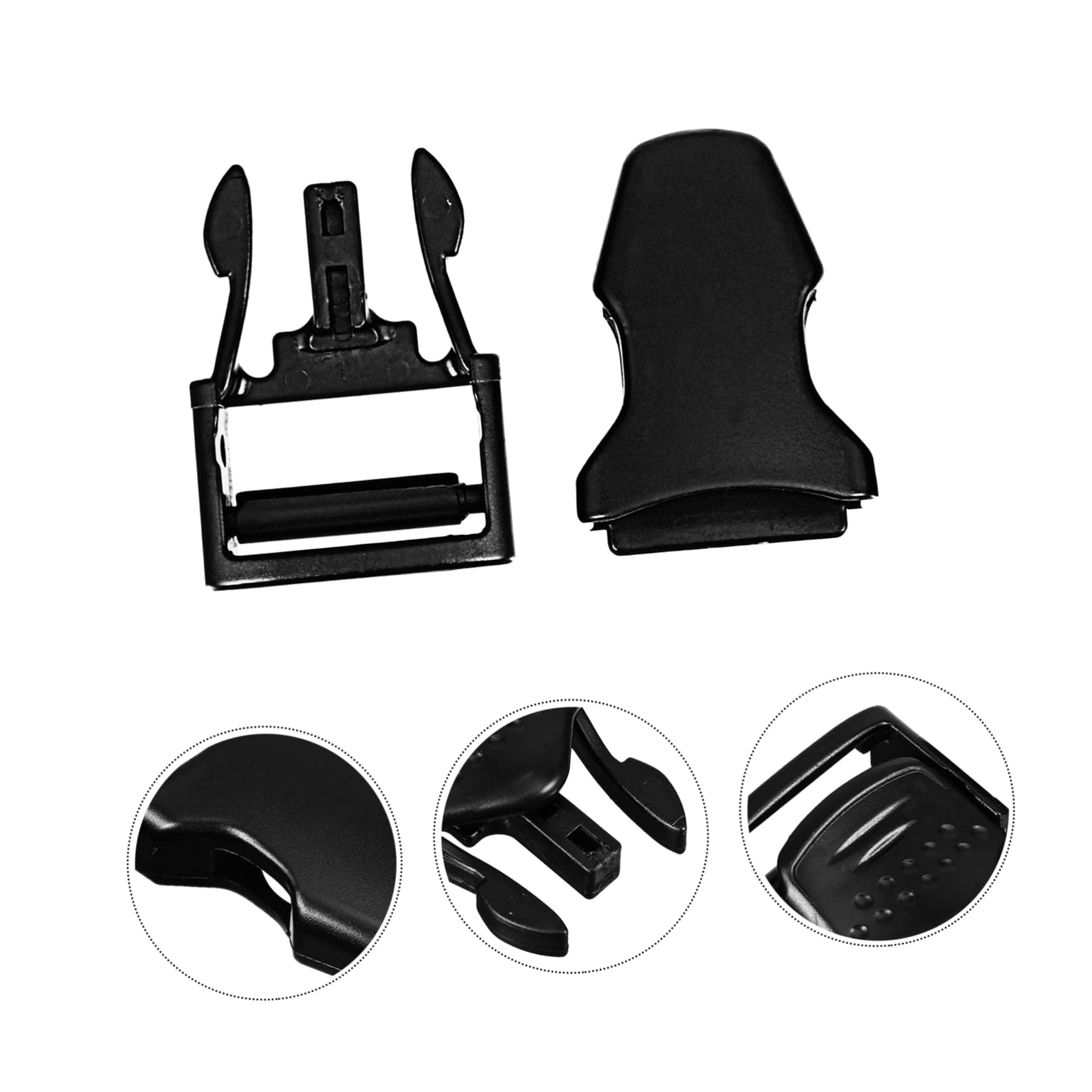 GANAZONO 2pcs Fin Buckle Paddle Holder Inflatable Boat Air Pump Upholstery Webbing Water Hose Buckle Lock Pool Balloon Pump Flipper Belt Ratchet Ball Pump Reels Cord Lock Straps Valve Black