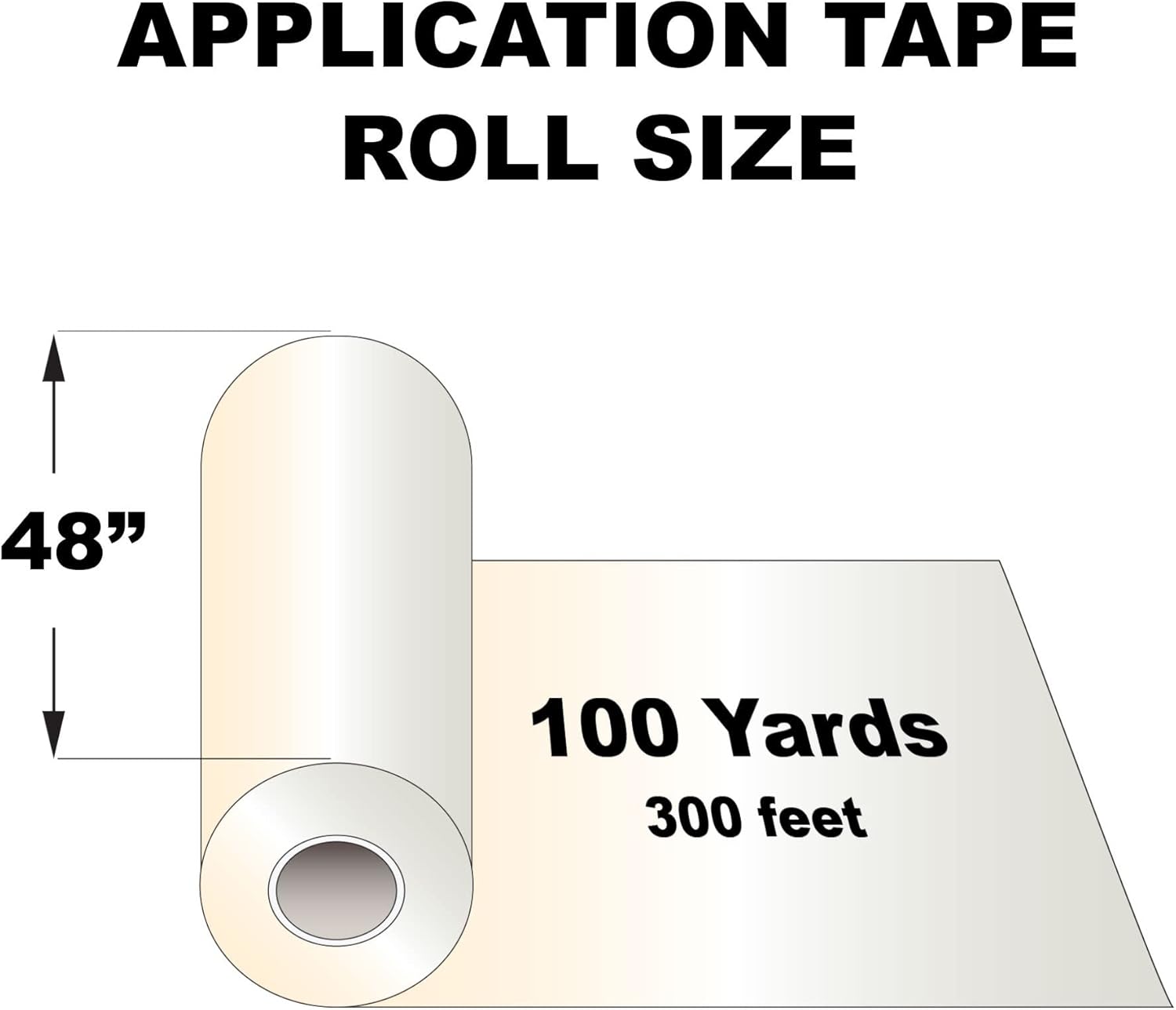 Superior Graphic Supplies – 48" x 300' Low Tack Premask Transfer Tape for Self Adhesive Vinyl - Premium-Grade Application Tape Roll for Signs, Stickers, Decals, Walls, Doors and Windows Applications
