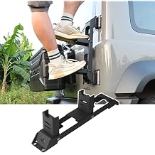 Folding Rear Door Step Compatible with Suzuki Jimny JB74 2019 2020 2021 2022 2023 2024 2025, Aluminum Tailgate Access Step, Easy Roof Reach Rear Door Accessory for Off-Road Use