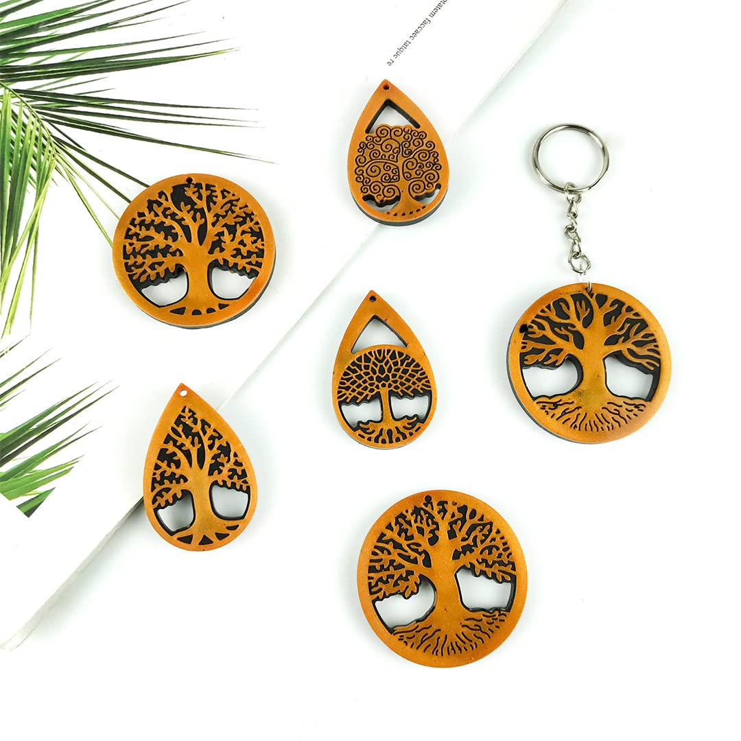 Zayookey Keychain Resin Mold, Tree of Life Keychain Silicone Molds - Image 2