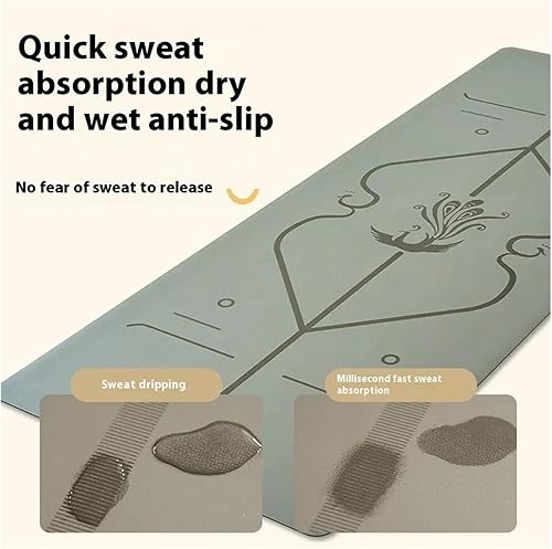 Miniatura 3 de 5mm Thick Yoga Mat 2025 - Women's Natural Rubber & PU, Anti-Slip Home Fitness With Custom Design