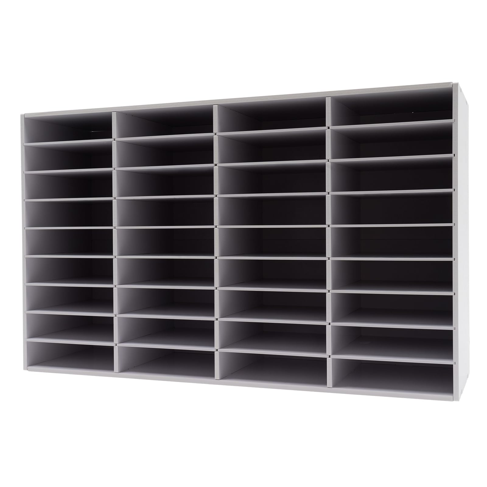 Organizer da scrivania a 36 scomparti, formato A4, per file, raccoglitori, lettere, carta, pannello in PVC, 100 x 30 x 61 cm, bianco
