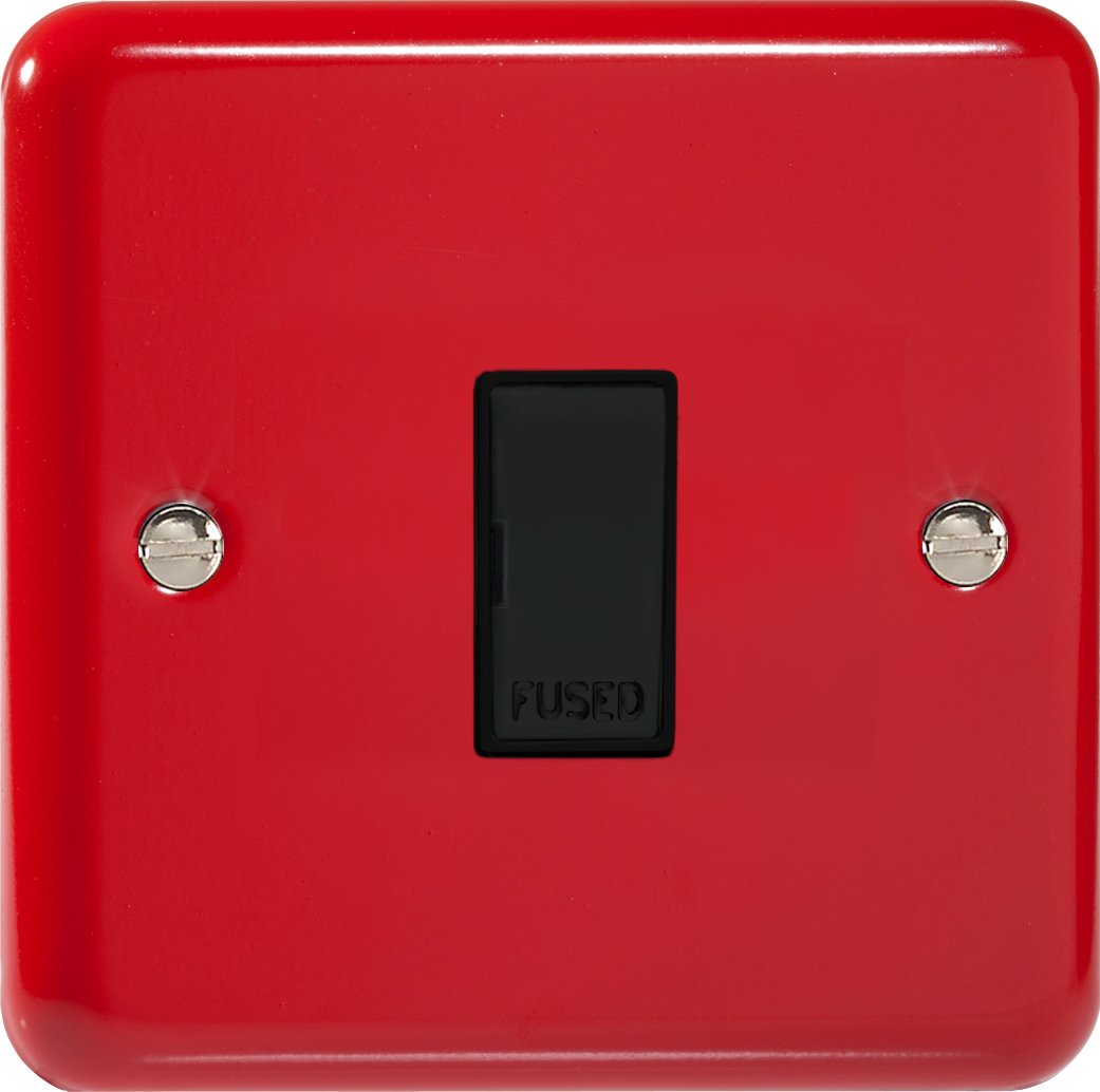 Varilight XY6UB.PR Lily Primary Pillar Box Red 1 Gang 13A Unswitched Fused Spur