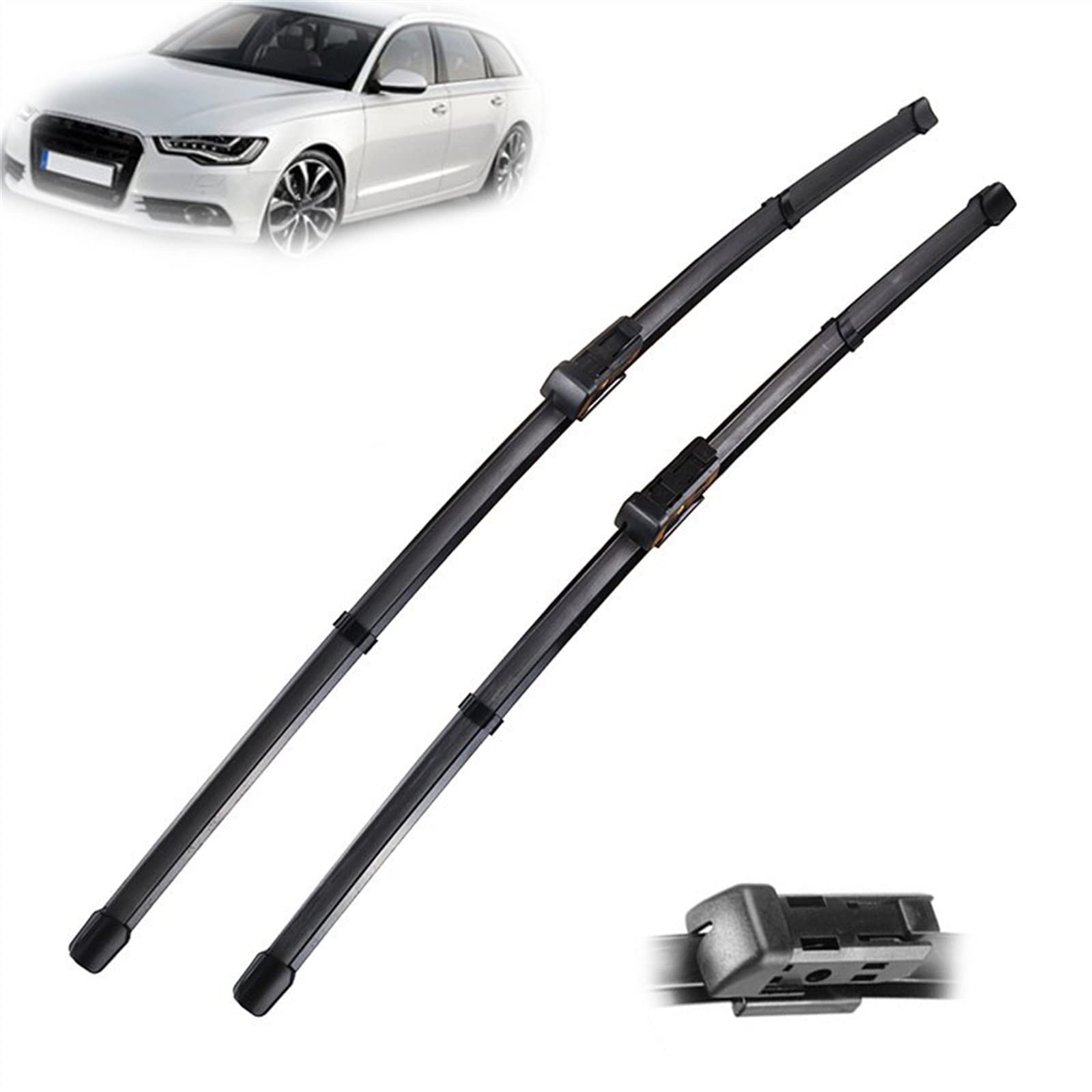 Balais d'essuie-glace 26" 21" aérodynamiques sans bruit pour Audi A6 C7