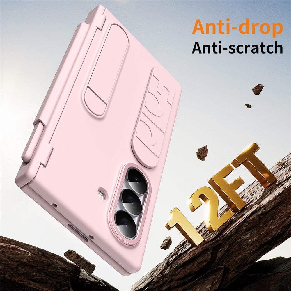 Generic etui kompatybilne z Samsung Galaxy Z Fold 8 Ultra (kolor: przezroczysty) obudowa podpórka twarda klapka zawias pokrowiec na telefon z przednią folią i rysikiem