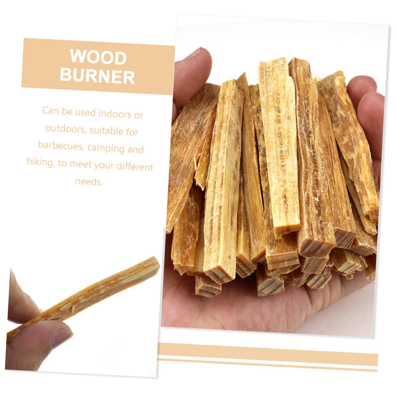 Happyyami 2piezas De Madera para Prácticas De Ignición para Camping y Barbacoas De De Madera para Encender Estufas y Fogatas