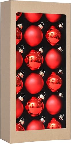 18 adornos de bola de Navidad de 1.8 pulgadas (1.772 in) para decoraciones de Navidad, regalo de bola de vidrio para árboles de Navidad y fiesta de