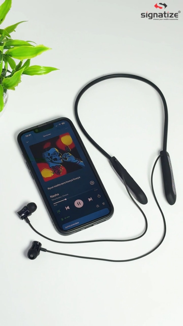 Watch SIGNATIZE Neckband Bluetooth Earphones with Magnetic on/off on ...