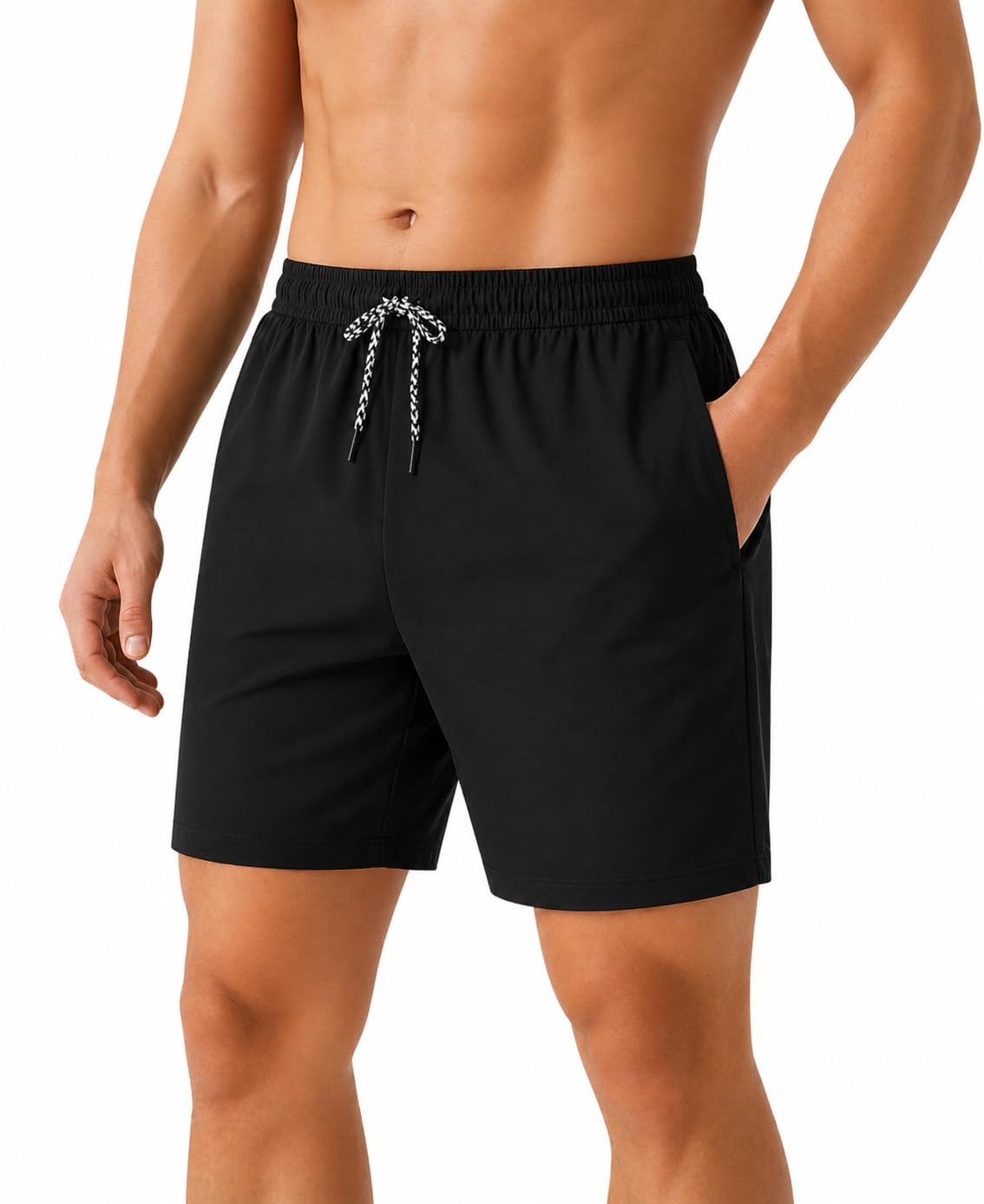Men’s Stretchable Shorts | Lightweight Quick-Dry Activewear | Gym, Running, Sports Regular Fit-image-34