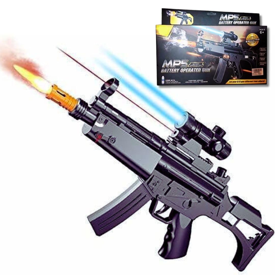 Mallexo Light and Music Sound Gun Toys for Kids | Electric Machine Gun Toy with Flashing Laser Lights & Music Sound Effect | AK 47b Assault Rifle Army Police Gun Set for 3+ Years Old Kids (B0DHC24K76) Amazon Price History, Amazon Price Tracker