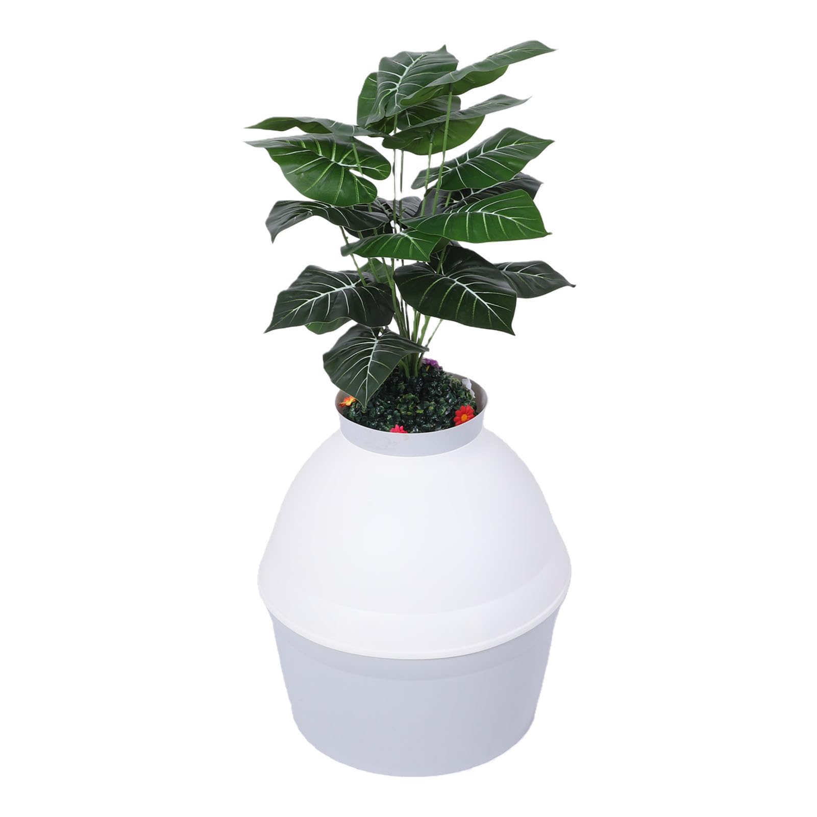 Arenero Oculto para Gatos, Extragrande, a Prueba de Salpicaduras, con Diseño de Planta de Plástico para Decoración del Hogar y privacidad.
