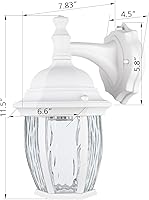 Vista 6 de LIT-PaTH Farol de pared para exteriores del atardecer al amanecer, aplique de pared como accesorio de iluminación de porche con base mediana E26