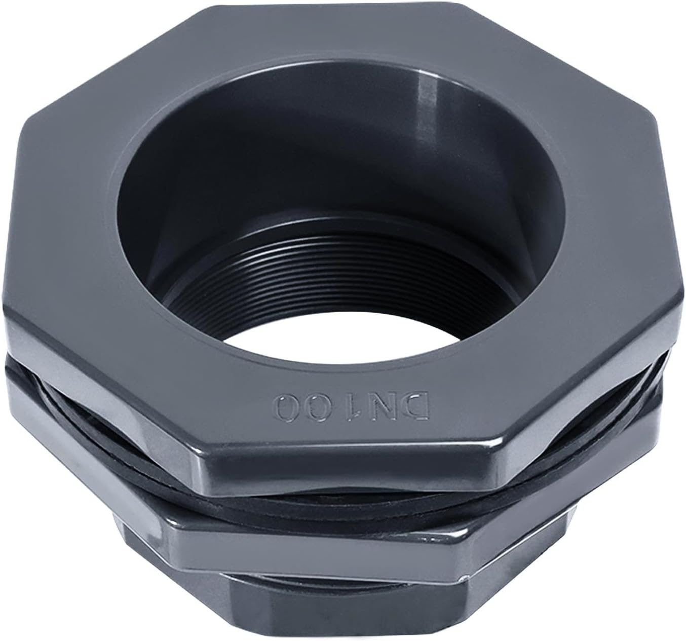 4 Inch PVC Bulkhead Fitting, PVC Bulkhead Fitting for Pools, Rain Barrels, Aquariums, Water Tank