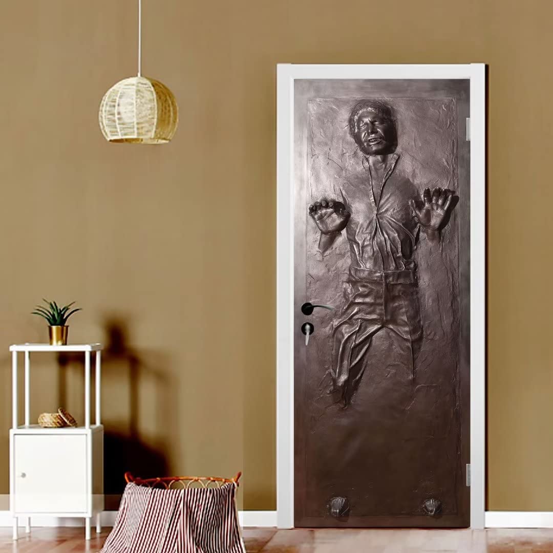 Autocollants de porte 3D en vinyle imperméable 77x200 cm pour chambre et bureau