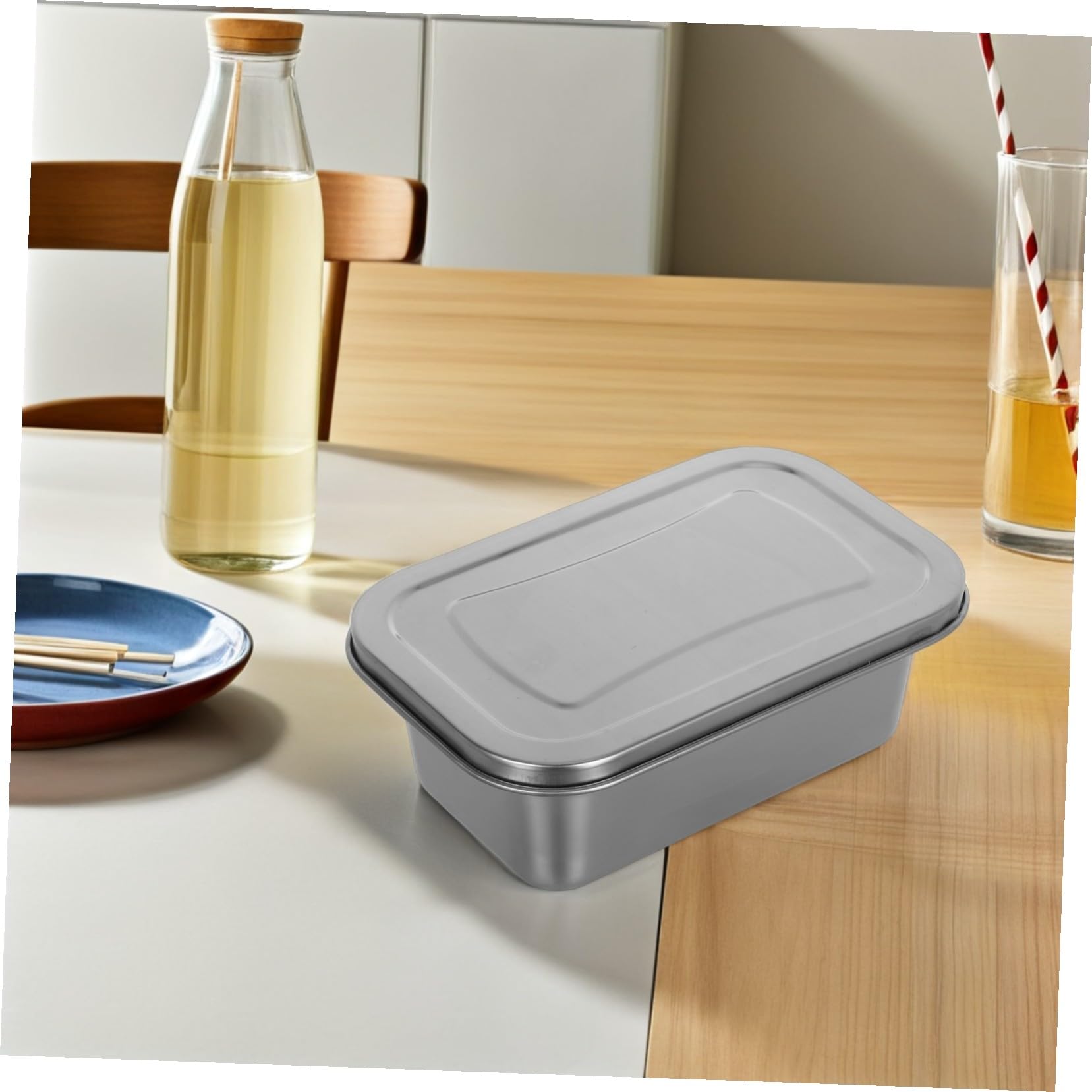 Edelstahl Eiscremebehälter mit Deckel 1, 2 L, 2 Stück für Zuhause