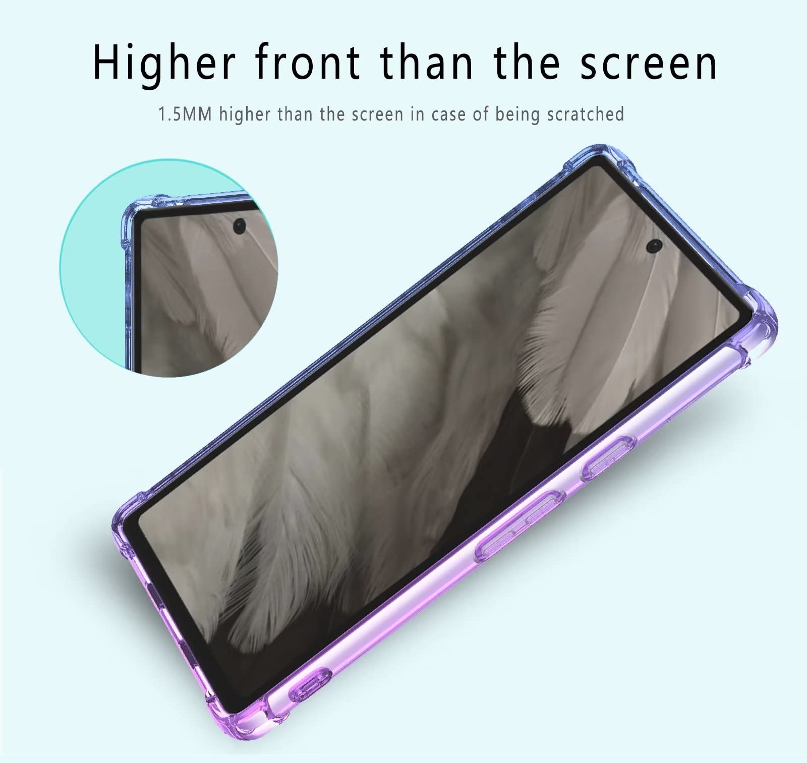 RonRun for Google Pixel 6a Case, Built-in Screen Protector Heavy Duty