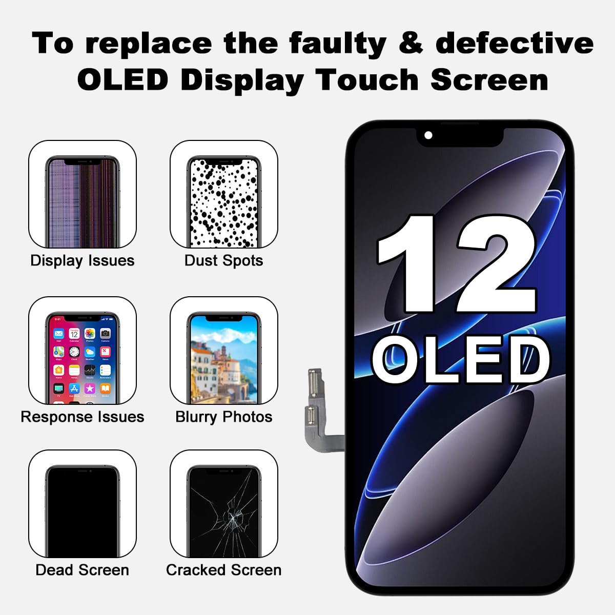 Amazon.co.jp: [OLED] iPhone 12/12 Pro用 スクリーン交換 6.1インチ 