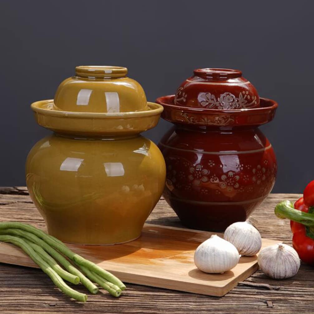 Słoik fermentacyjny Garnek fermentacyjny z pokrywką z uszczelką wodną Ceramiczny słoik na kiszonki Pojemnik kuchenny Słoik na kiszonki Paocai