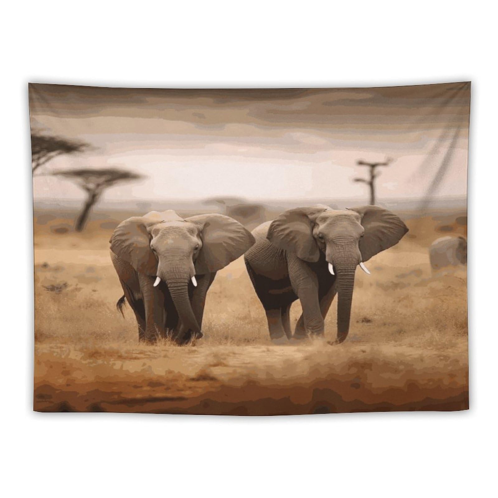LDGSUPH Wild Animals Elephants Tapestry Wall Hanging Decor Anti-fading Aesthetic Wall Tapestries Fashion Wall Blanket Decor Modern Wall Art Tapestry for Bedroom Home Decor 30"x40"