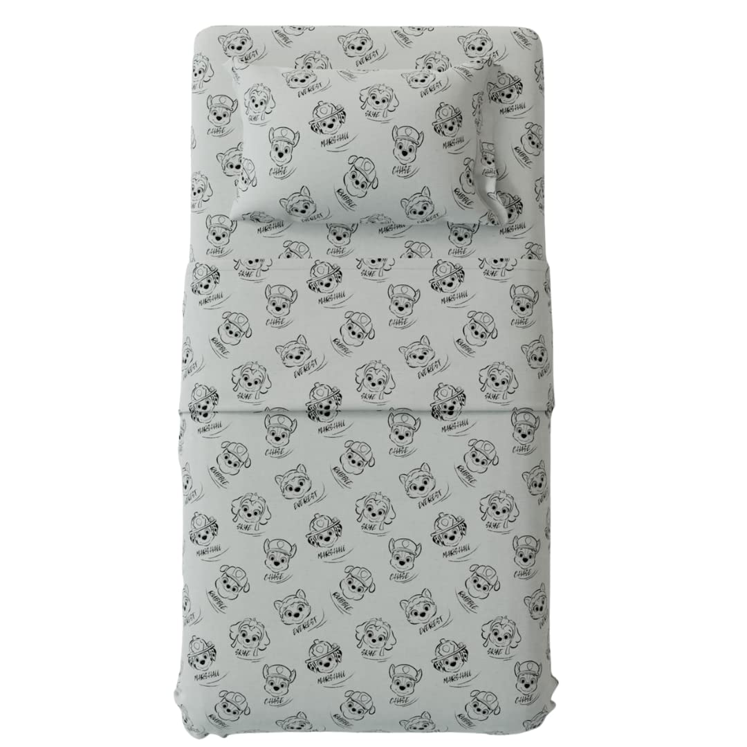 FrancoPaw Patrol Kids Luxury Bedding Super Soft Premium Organic Cotton 4 Piece Sheet Set, Full, (Official Nickelodeon Product)