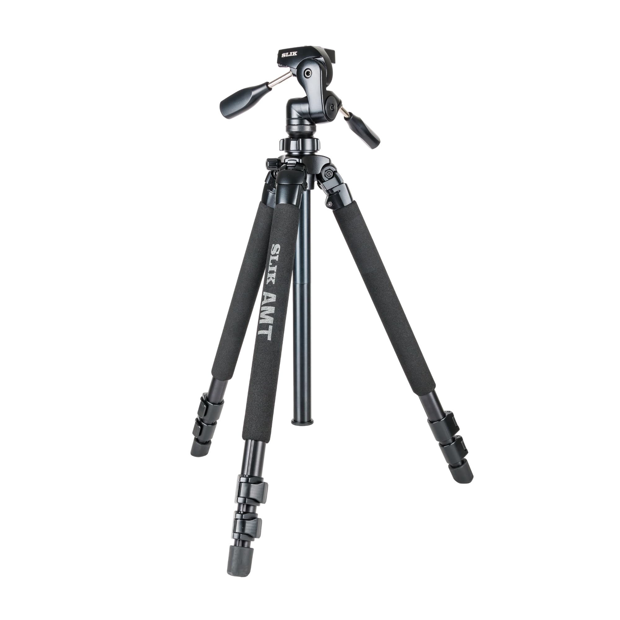 SLIK PRO 700 DX Black Tripod Kit w/ 3-Way Pan Tilt Head 75" Tall (615-316) - Folds Down to 30", Weighs 7lbs, Support up to 44lbs of Heavy Camera Equipment