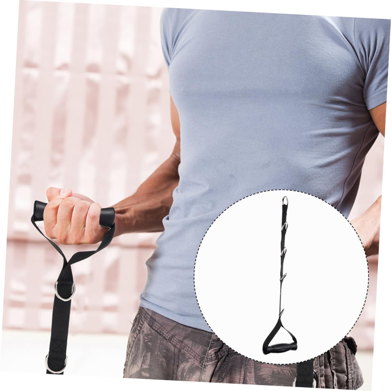 Bandas de Resistencia para Fitness, 2 Piezas Negras de Tracción