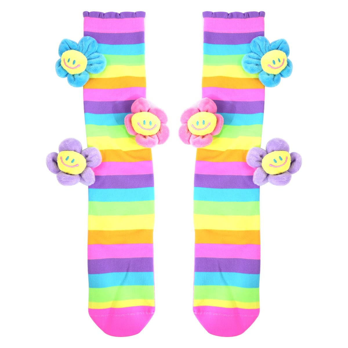 Hsthe Sea Colorful Sunflowers Sunny Smiley Stockings, Christmas Stockings Ages 7-12 Girls, Suitable for Parties Birthdays