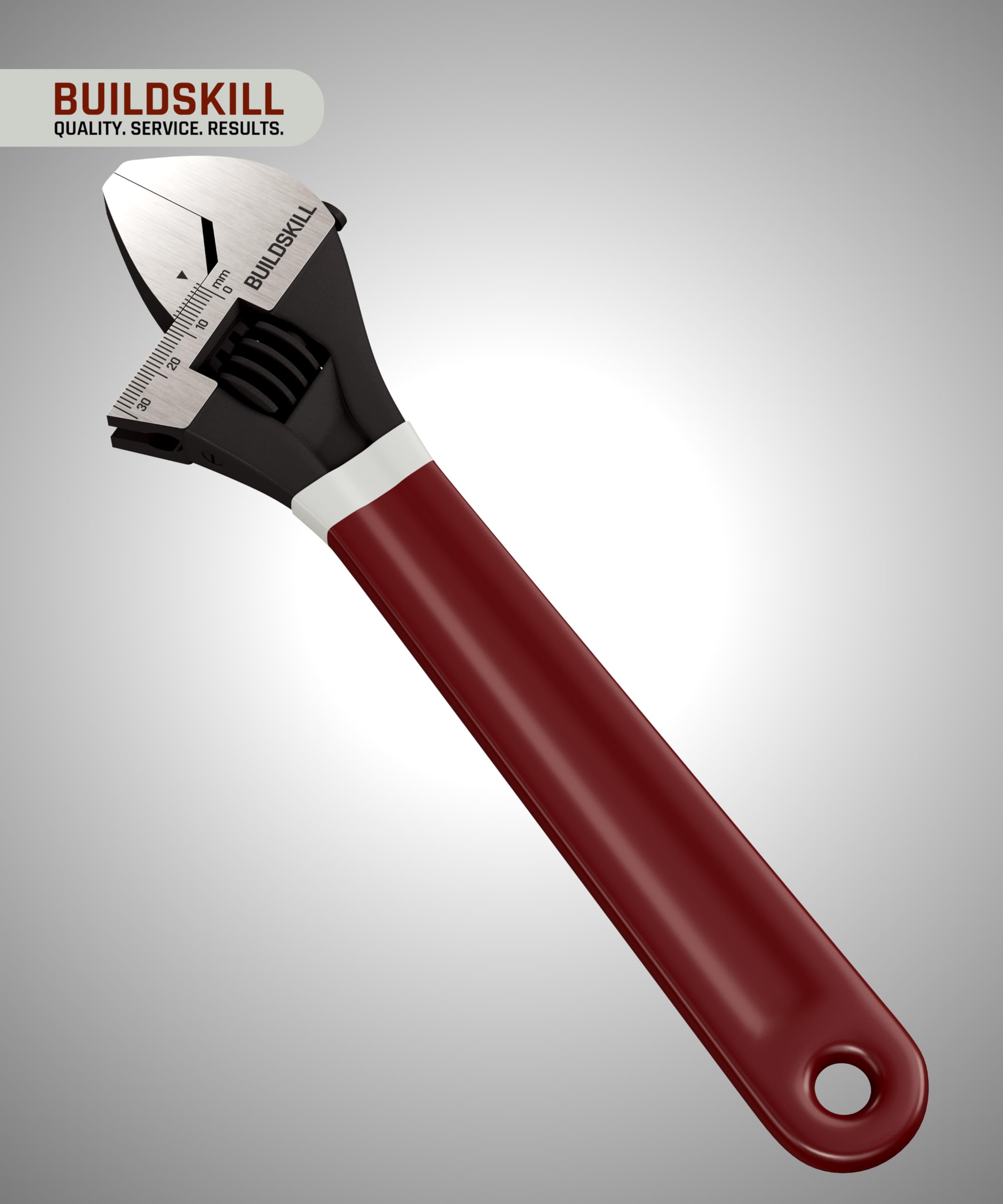 BUILDSKILL 10" 250mm Adjustable wrench | Rust proof Phosphate coating | Professional & home use plumbing tools | Comfortable Double sleeve | Adjustable spanner with lasered scale (6 months warranty)