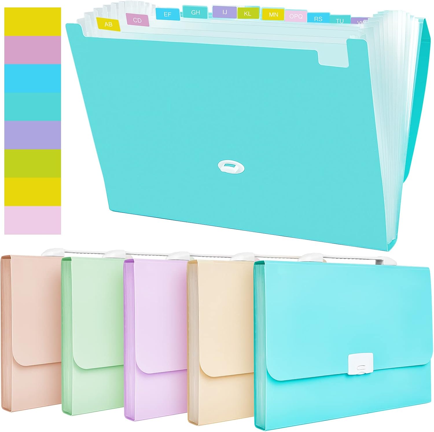 Harloon 5 Pcs Expanding File Folder with Sticky Labels 13